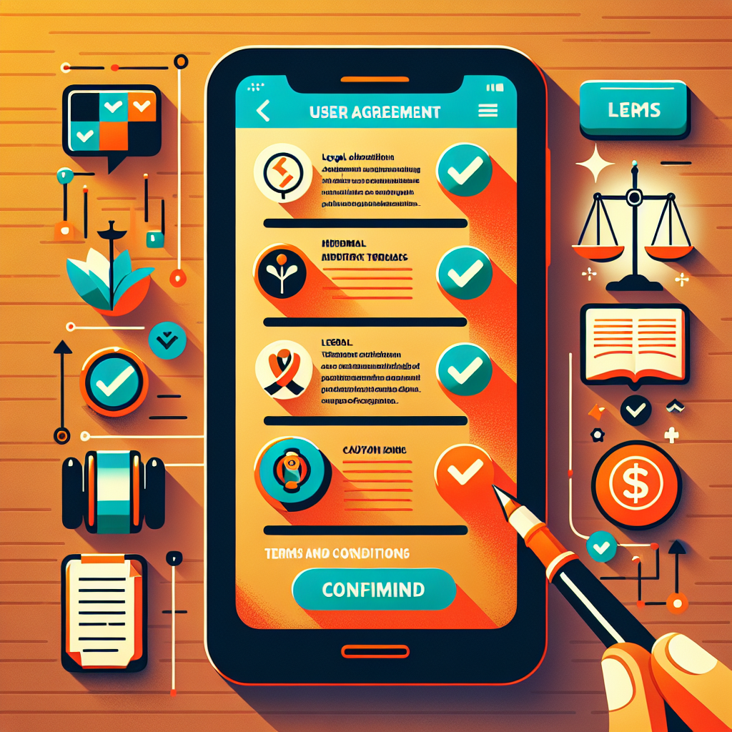 Illustration of user agreement terms